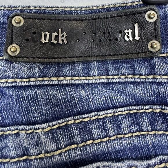 Rock Revival Janet Boot Cut Size 27 Medium Wash Denim Blue Jeans Womens 27x33.5 - Picture 8 of 15
